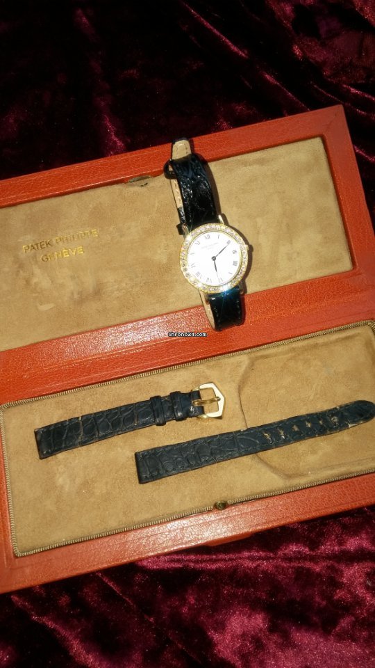 IMG_9081 Patek Philippe Calatrava Womens watch Quartz Yellow gold 4820J Replica 6