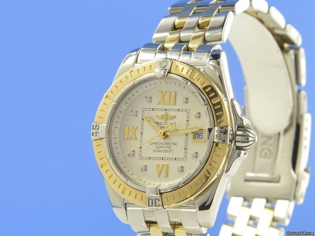 Breitling Cockpit Lady Womens watch Quartz Gold Steel D71356 Replica 6