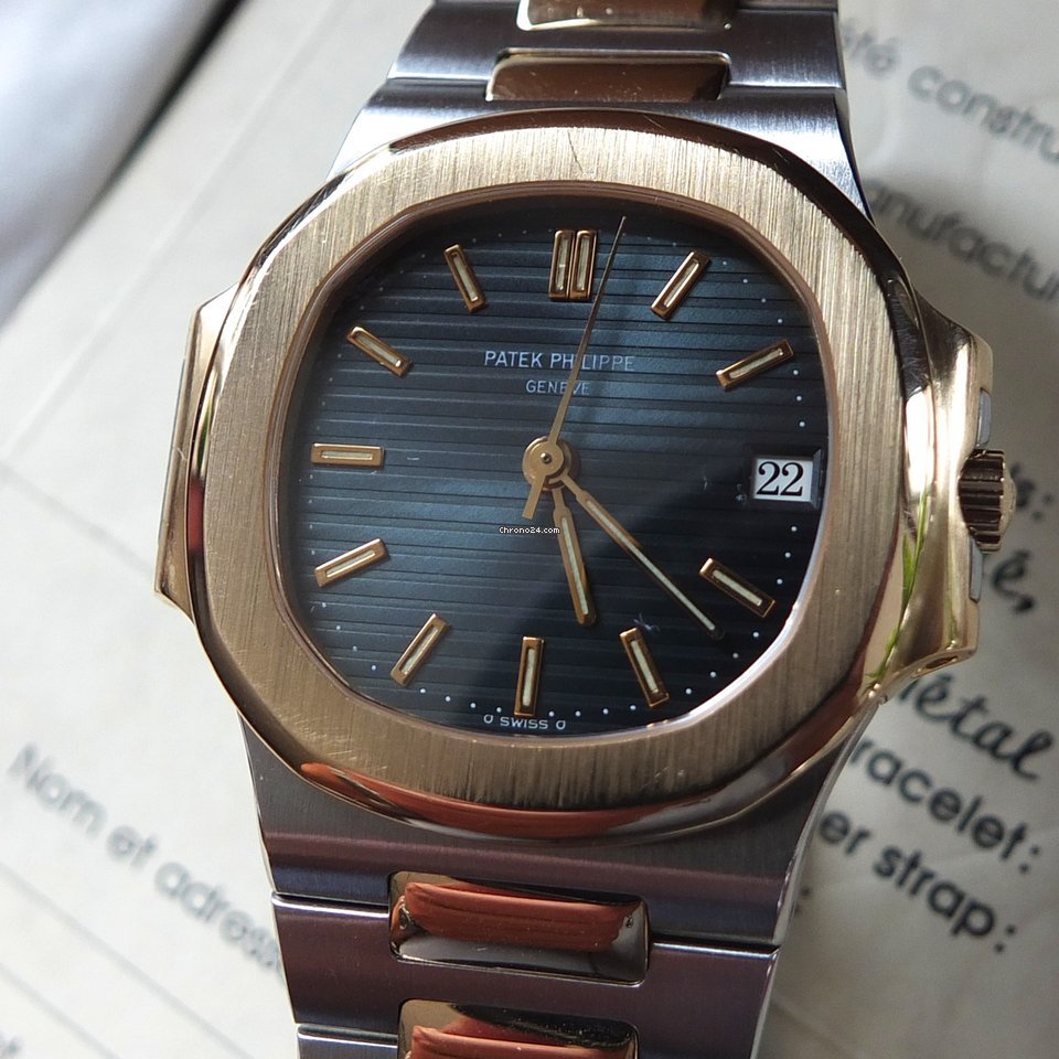 Patek Philippe Nautilus Mens watch Unisex Automatic Gold Steel 3800 1 Nautilus B&P G1belin Full Set Sofort Replica 6