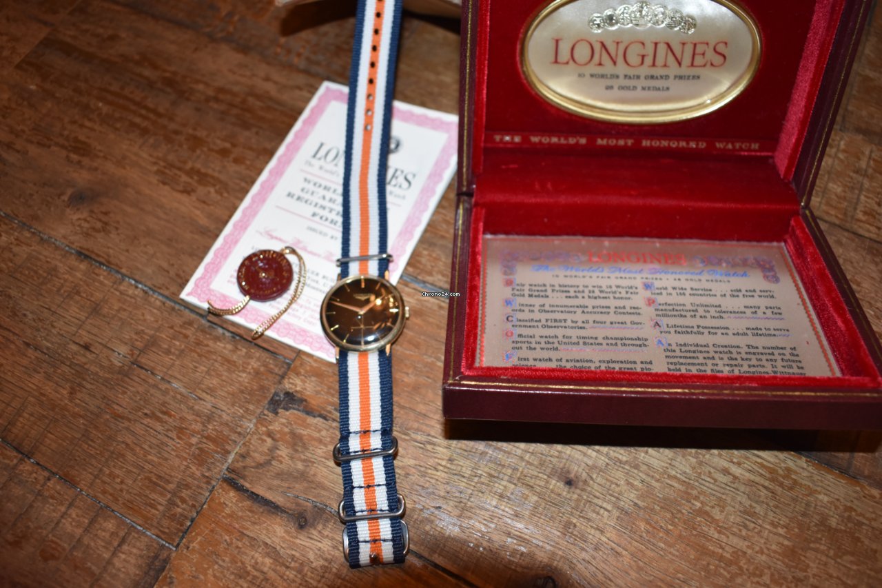 IMG_9081 Longines Conquest Heritage Mens watch Unisex Automatic Yellow gold L1.611.6 Replica 6