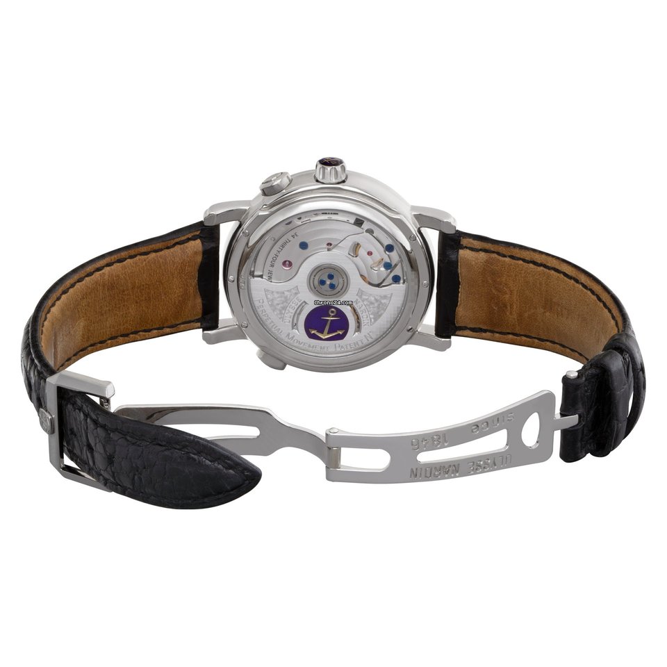 IMG_9081 Ulysse Nardin GMT + - Perpetual Mens watch Unisex Automatic White gold 320-22 Replica 6