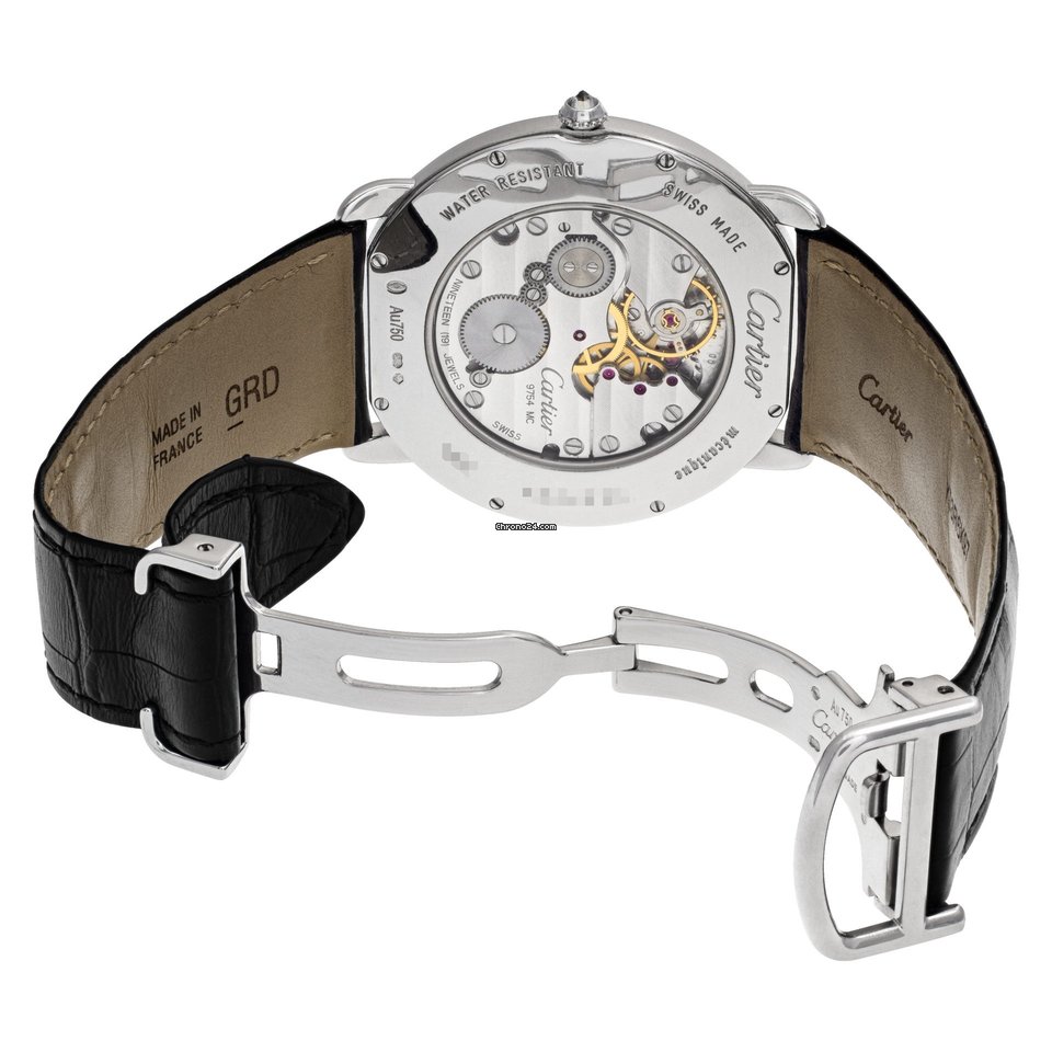 Cartier Ronde Louis Cartier Mens watch Unisex Manual winding White gold WR007004 Replica 6
