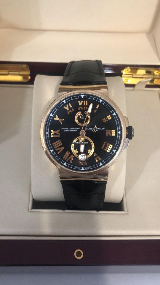 IMG_9081 Ulysse Nardin Marine Chronometer Manufacture Mens watch Unisex Automatic Rose gold 1186-122 42 Replica 6