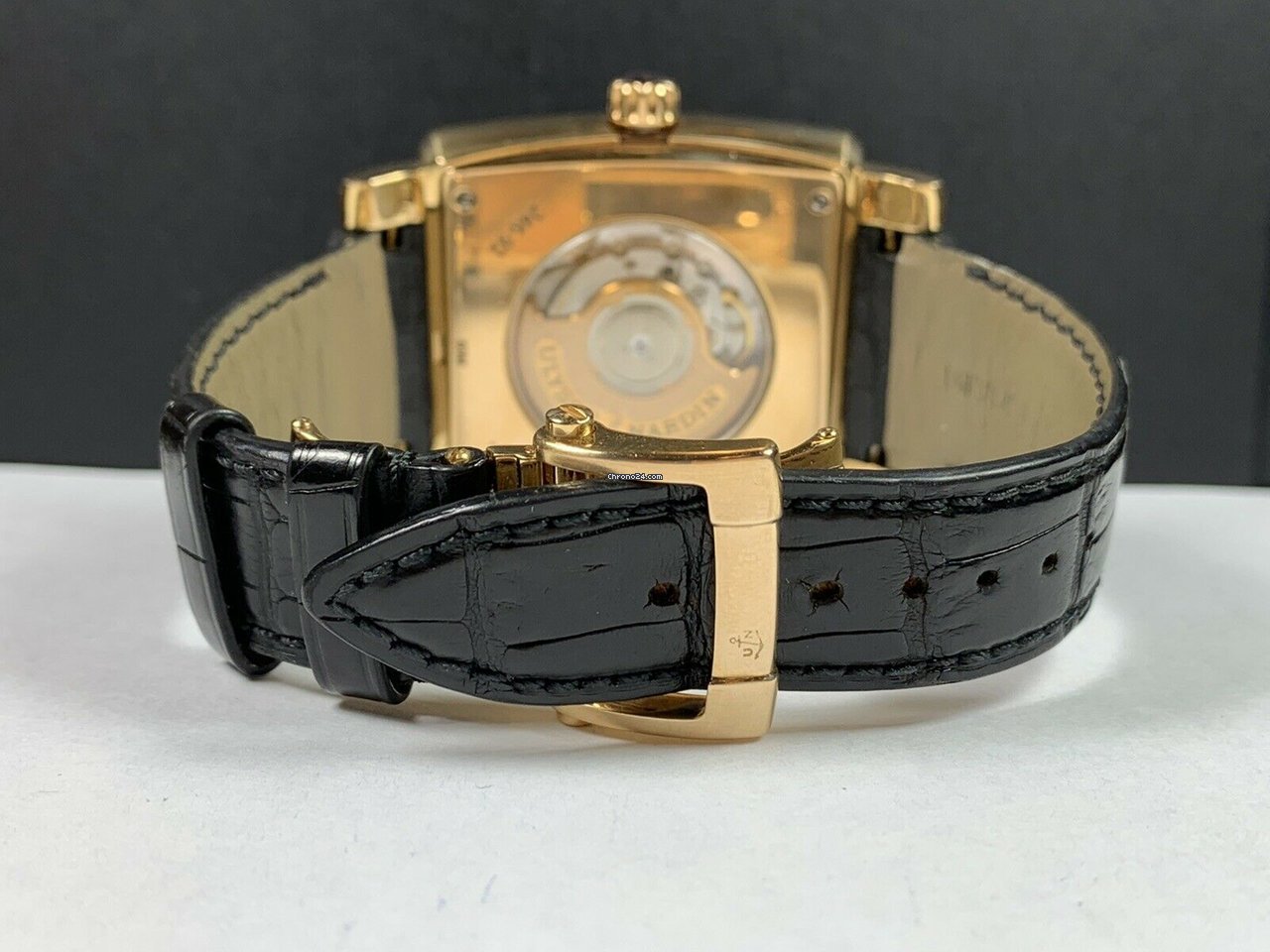 IMG_9081 Ulysse Nardin Quadrato Dual Time Mens watch Unisex Automatic Rose gold 246-92 692 Replica 6