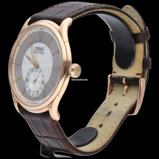 IMG_9081 Oris Artelier Small Second Mens watch Unisex Manual winding Rose gold 01 396 7580 6051-SET Replica 6