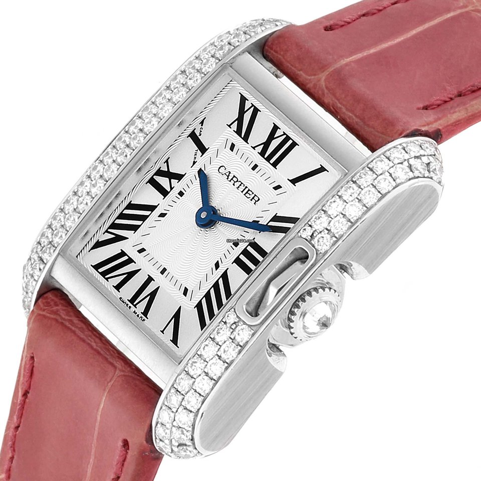 IMG_9081 Cartier Tank Anglaise Womens watch Quartz White gold WT100015 Replica 6