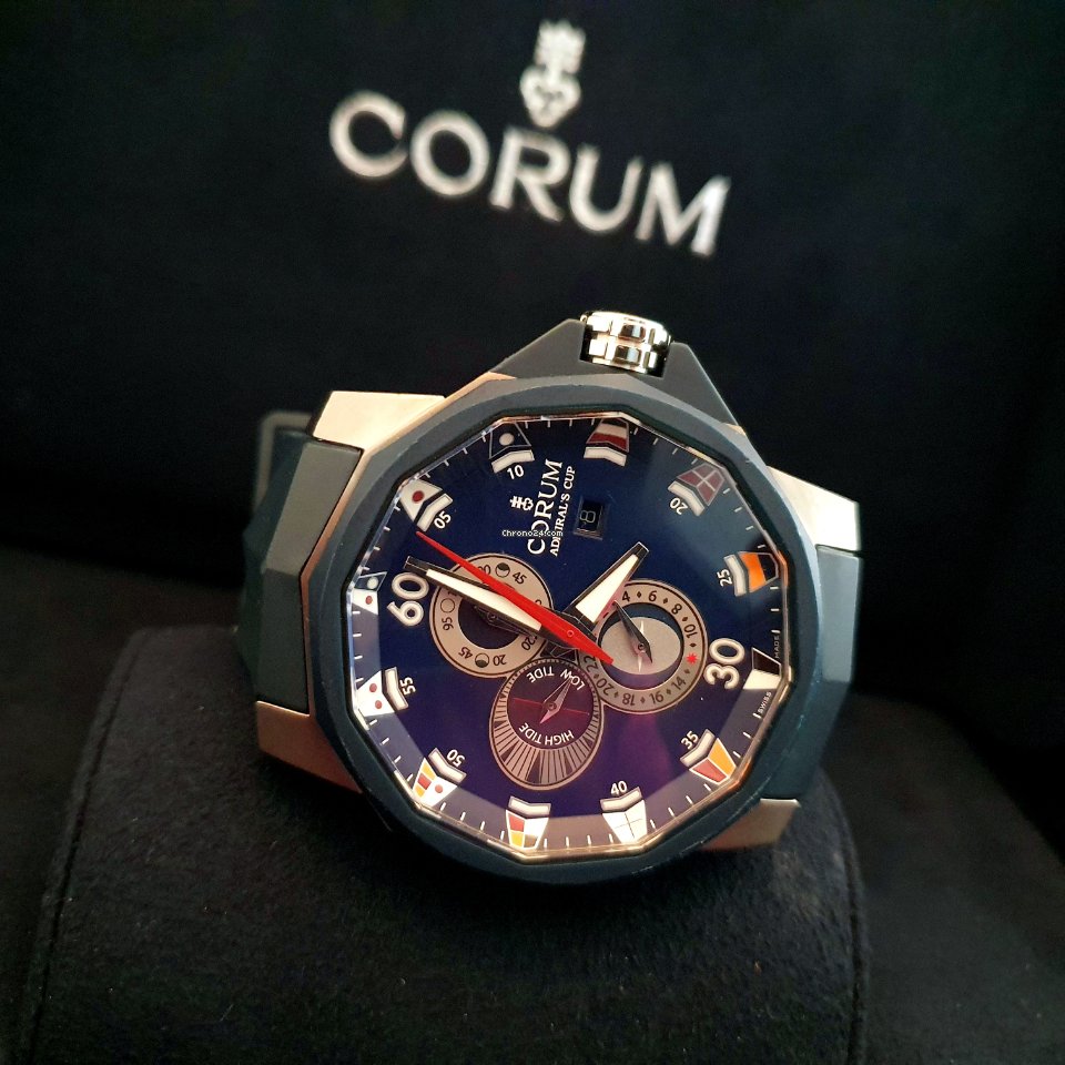 IMG_9081 Corum Admirals Cup Seafender Tides 48 Mens watch Unisex Automatic Titanium 277.933.06 0373 AB12 Replica 6