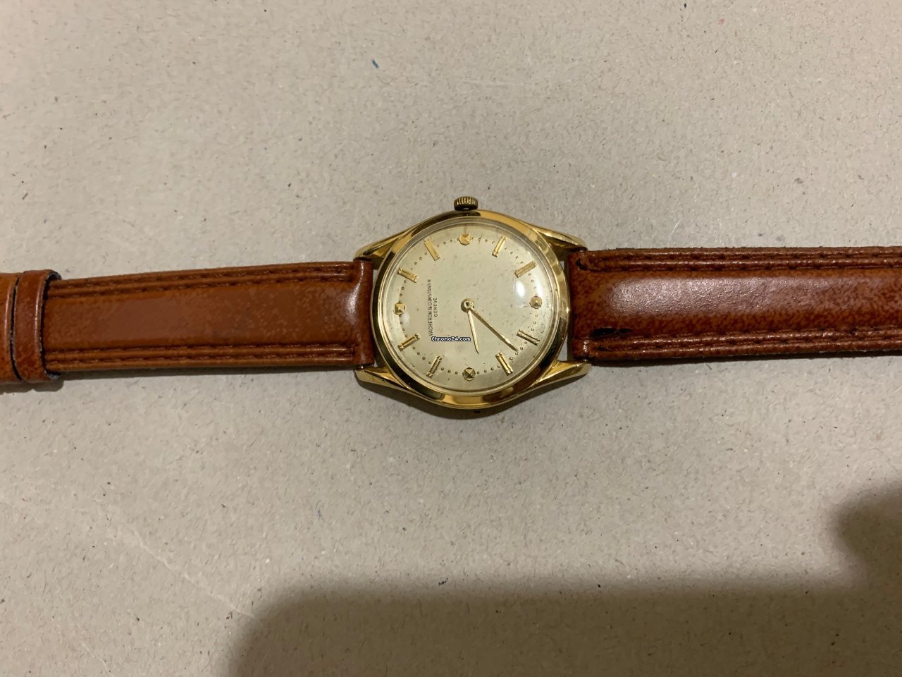 IMG_9081 Vacheron Constantin Patrimony Mens watch Unisex Manual winding Yellow gold 6136 Replica 6