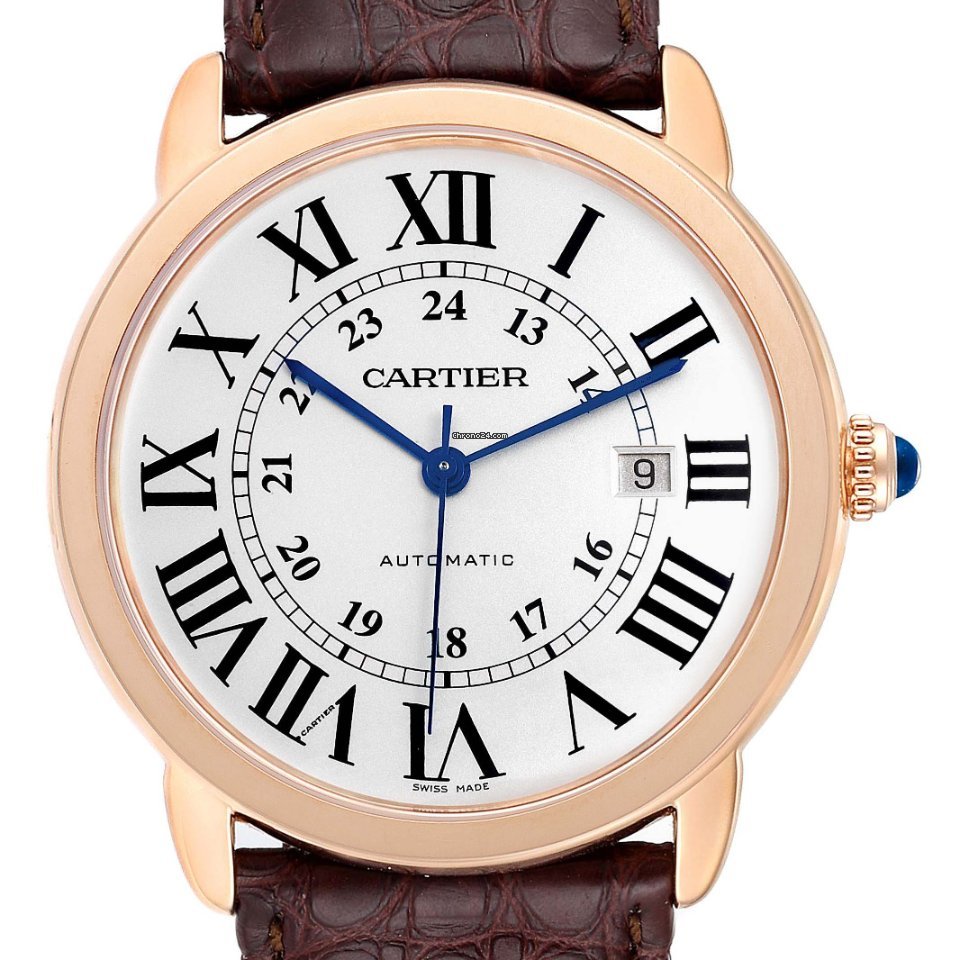 IMG_9081 Cartier Ronde Solo de Cartier Mens watch Unisex Automatic Gold Steel W6701009 Replica 6