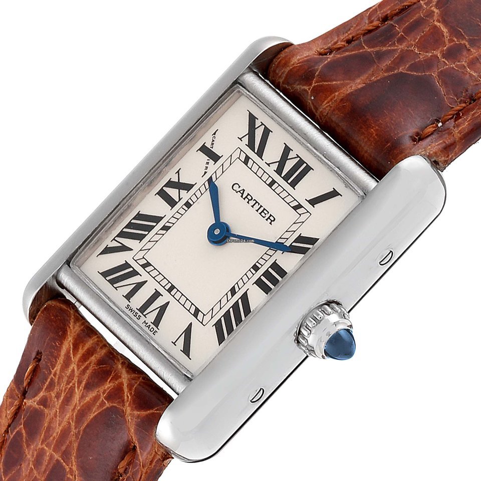 IMG_9081 Cartier Tank Louis Cartier Womens watch Quartz White gold W1541056 Replica 6