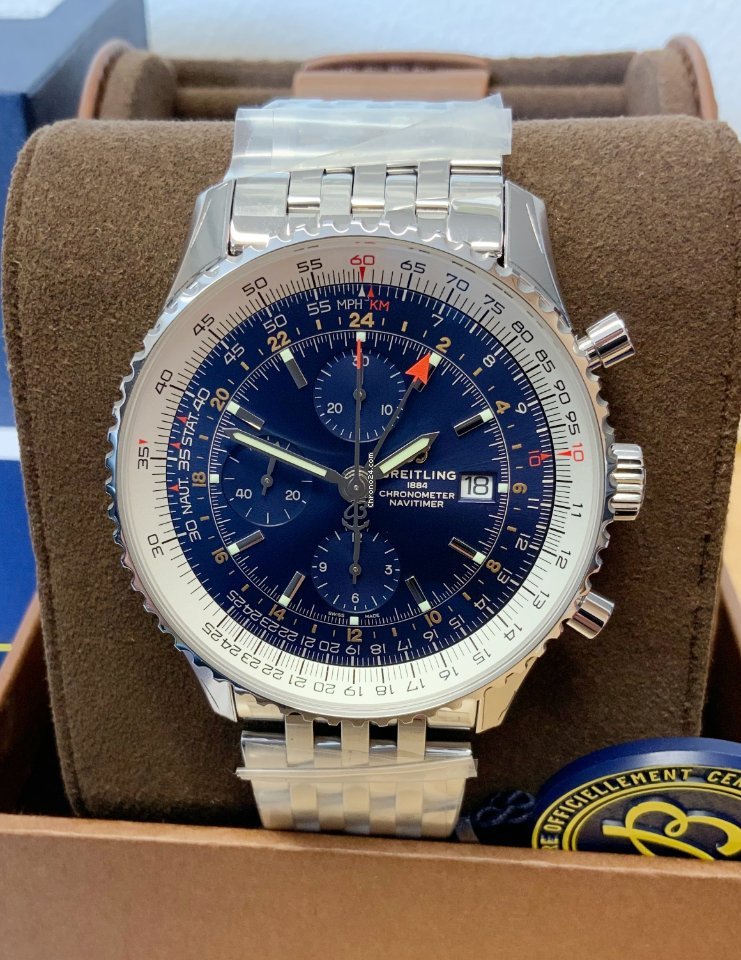 IMG_9081 Breitling Navitimer GMT Mens watch Unisex Automatic Steel A24322121C2A1 Replica 6