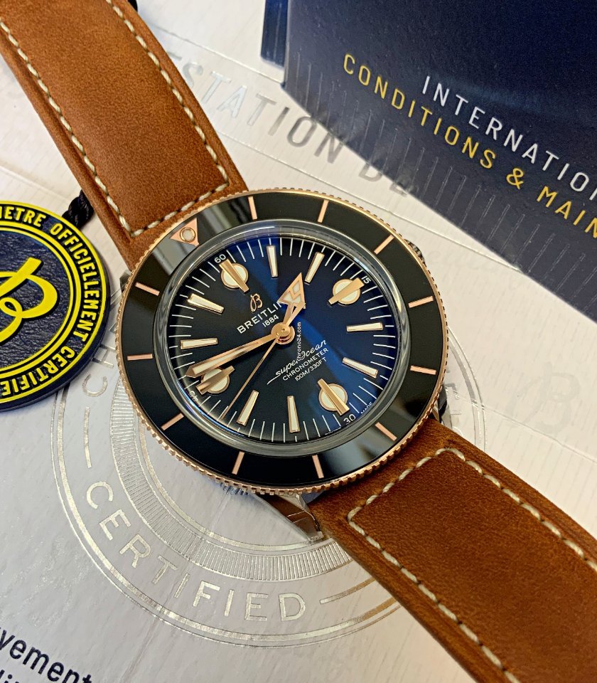 IMG_9081 Breitling Superocean Heritage Mens watch Unisex Automatic Gold Steel U10370121B1X1 Replica 6