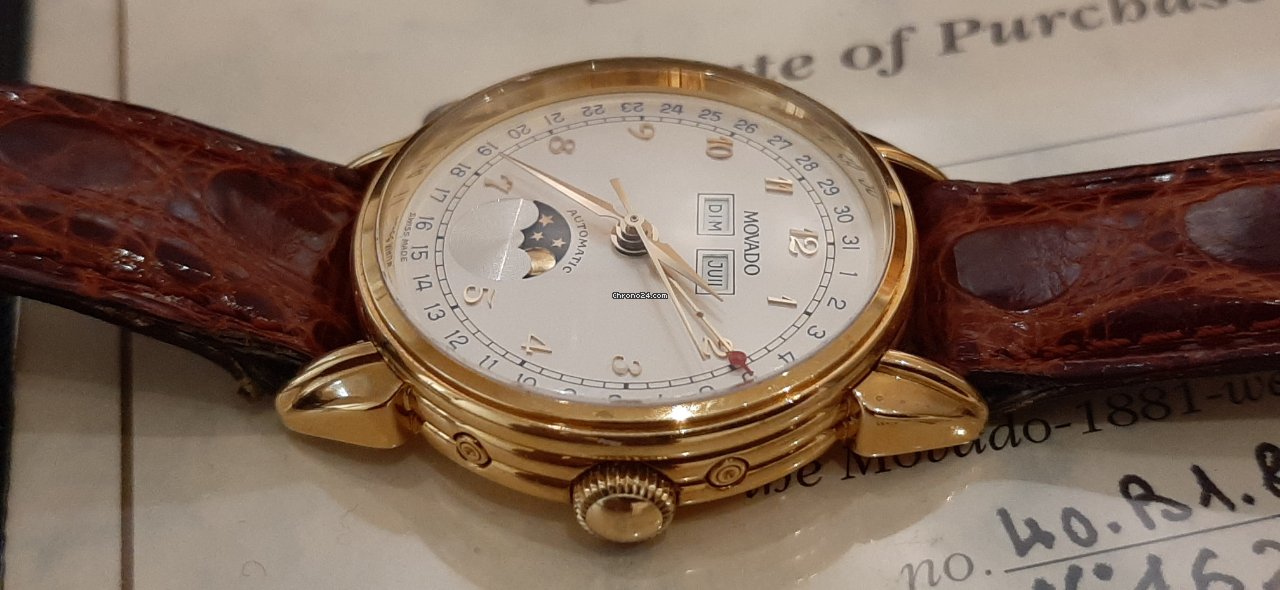 IMG_9081 Movado Mens watch Unisex Automatic Yellow gold 40.B1.881 Replica 6