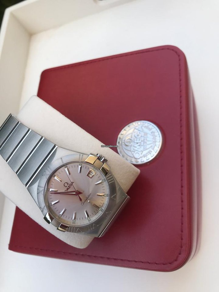 Omega Constellation Quartz Mens watch Unisex Quartz Gold Steel 12310356002001 Replica 6