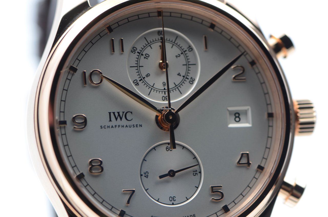 IWC Portuguese Chronograph Mens watch Unisex Automatic Rose gold IW390301 Replica 6