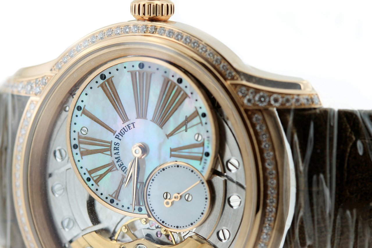 IMG_9081 Audemars Piguet Millenary Womens watch Manual winding Rose gold 77247OR.ZZ.A812CR.01 Replica 6