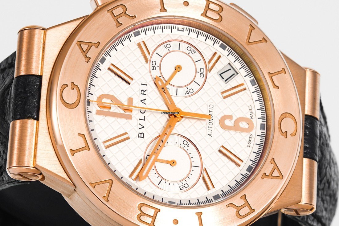 IMG_9081 Bulgari Diagono Mens watch Unisex Automatic Rose gold DGP40C6GLDCH Replica 6