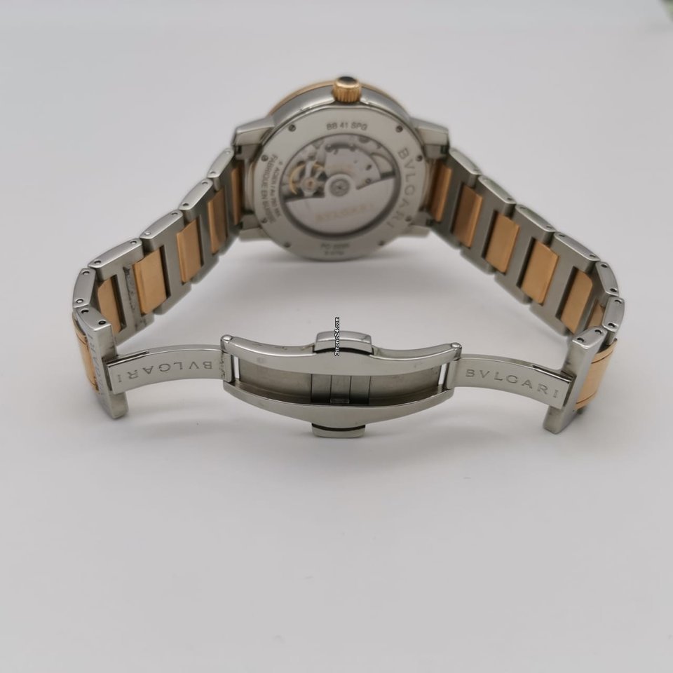 IMG_9081 Bulgari Bulgari Mens watch Unisex Automatic Gold Steel BB41SPG Replica 6
