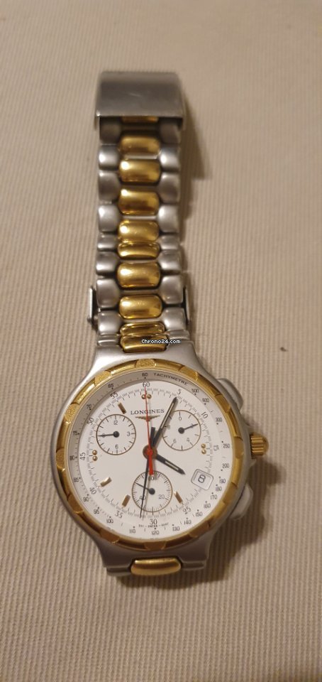 IMG_9081 Longines Conquest Mens watch Unisex Quartz Gold Steel L1.614.3 Replica 6