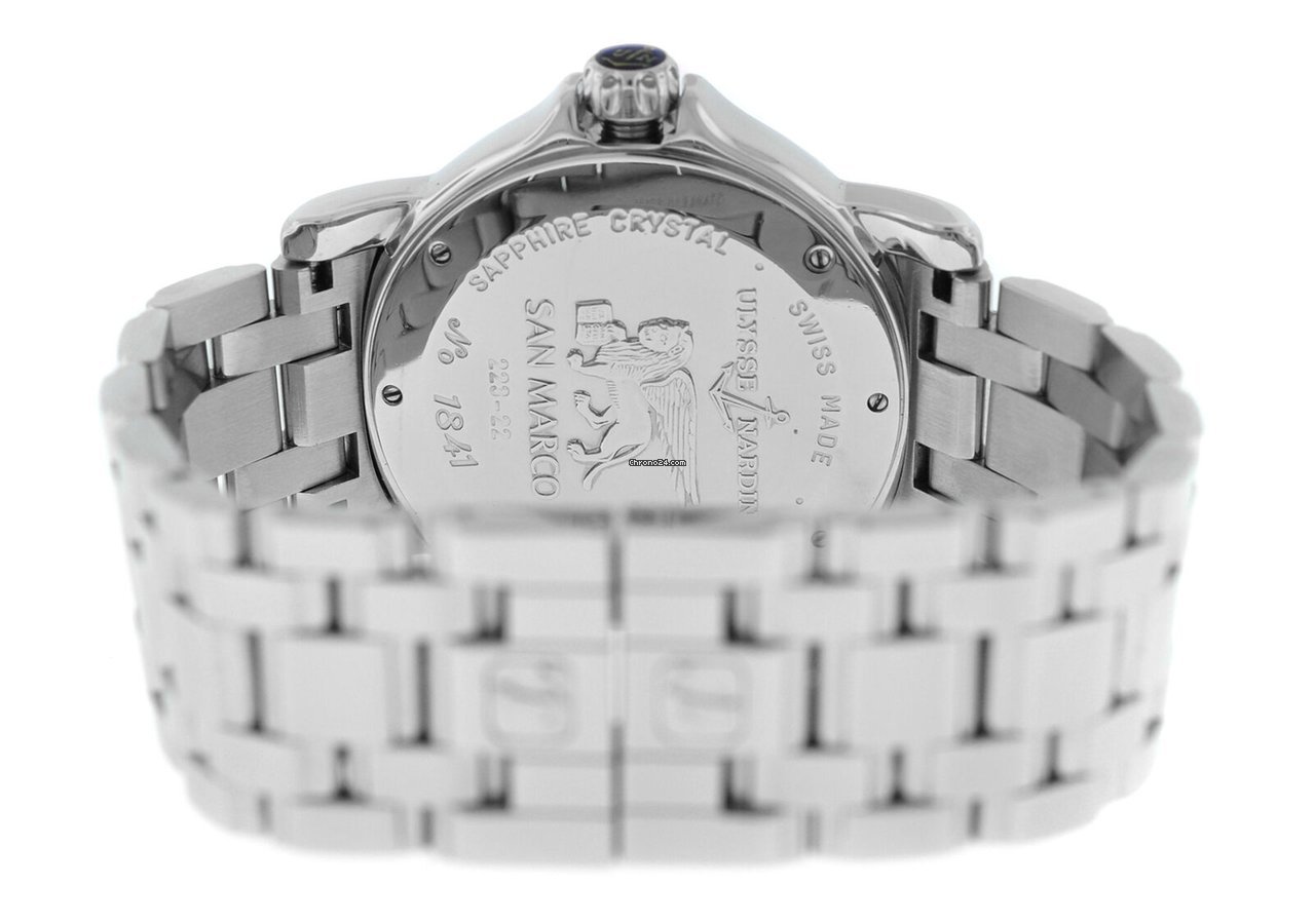 IMG_9081 Ulysse Nardin San Marco Mens watch Unisex Automatic Steel 223-22 GMT + - Replica 6