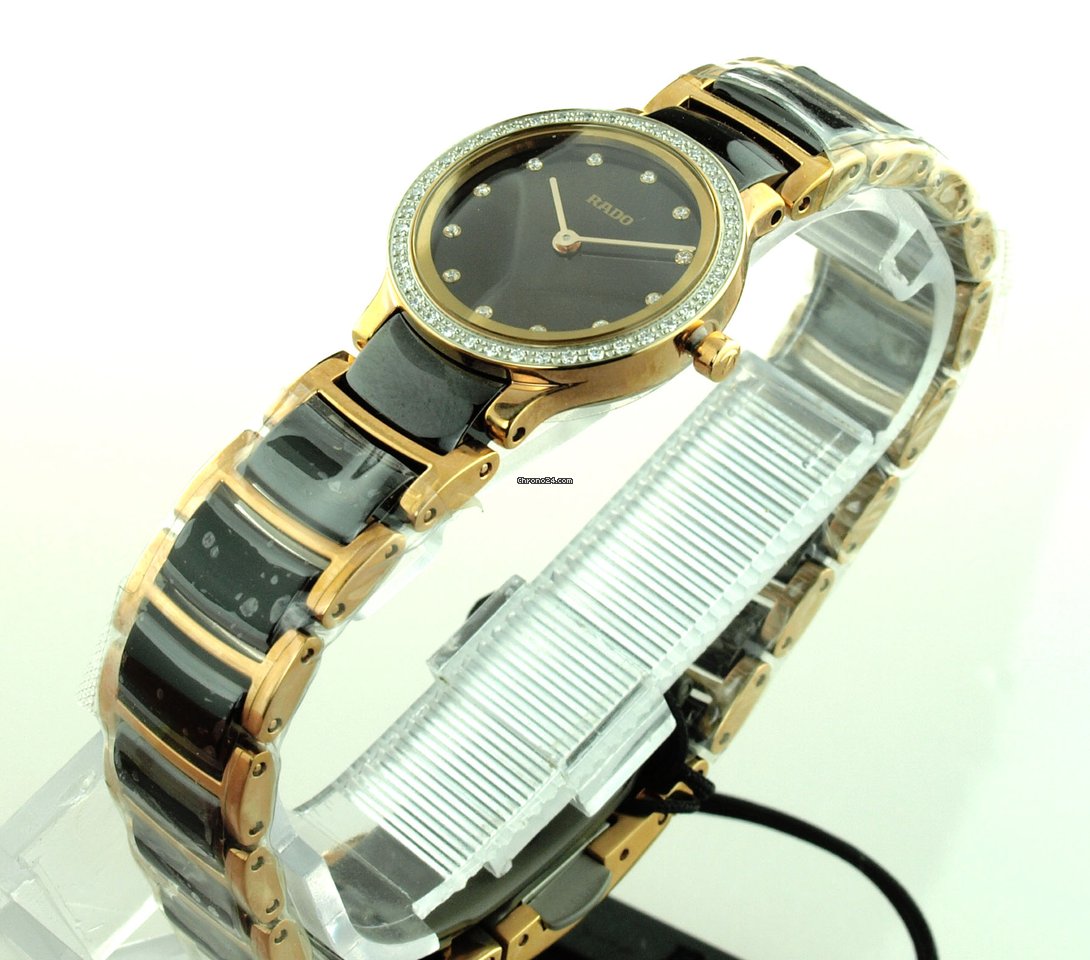 IMG_9081 Rado Centrix Womens watch Quartz Gold Steel R30218702 Replica 6