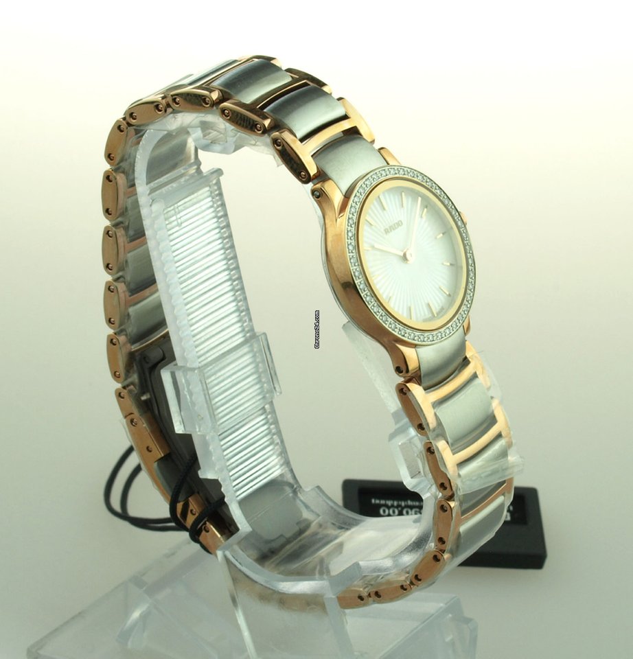 IMG_9081 Rado Centrix Womens watch Quartz Gold Steel R30218923 Replica 6