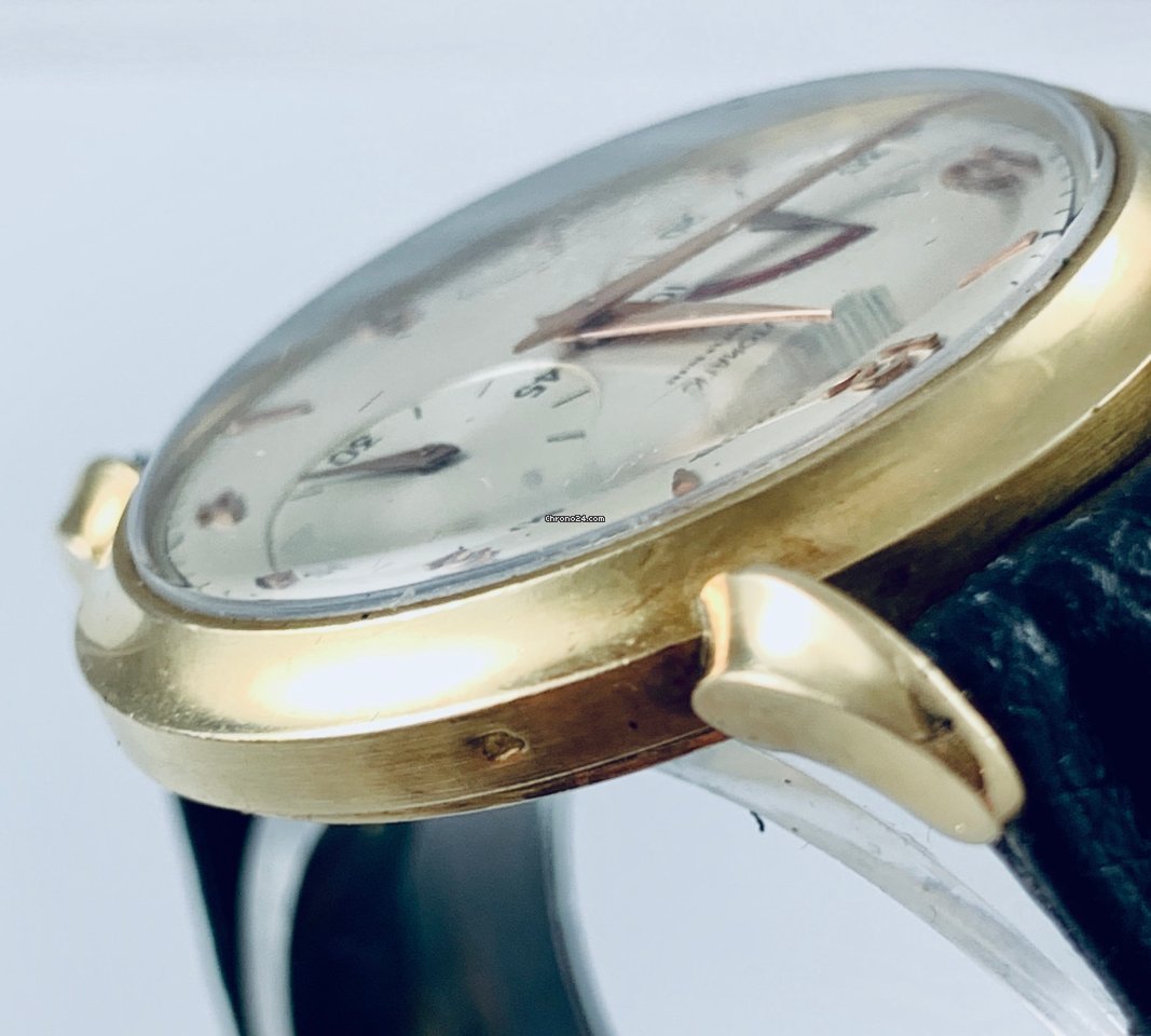 IMG_9081 Jaeger-LeCoultre Mens watch Unisex Manual winding Yellow gold Jaeger LeCoultre Futurematic 18k model 497 Replica 6