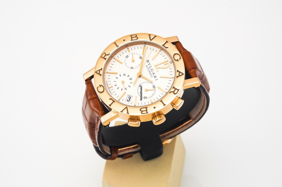 Bulgari Bulgari Mens watch Unisex Automatic Yellow gold BB 38 GL CH Replica 6