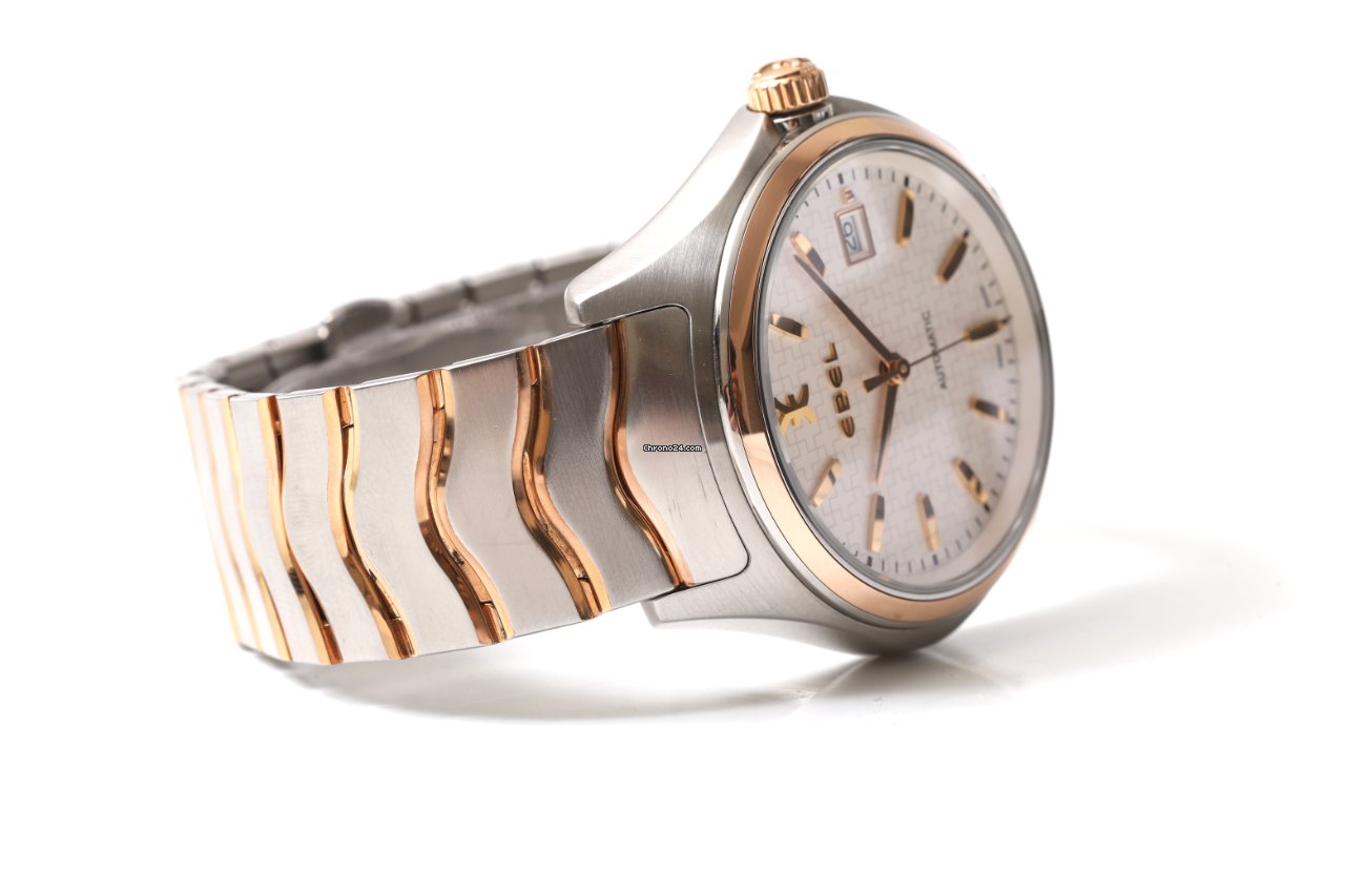 IMG_9081 Ebel Wave Mens watch Unisex Automatic Gold Steel 1216204 Replica 6