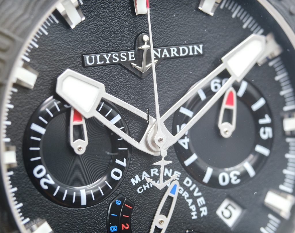 IMG_9081 Ulysse Nardin Diver Black Sea Mens watch Unisex Automatic Steel 353-92 Replica 6