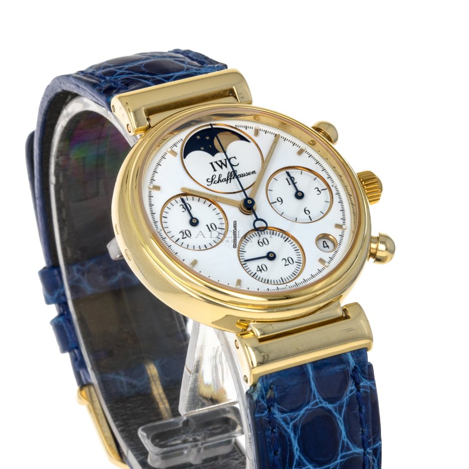 IMG_9081 IWC Da Vinci Chronograph Womens watch Quartz Yellow gold IW3735 Replica 6