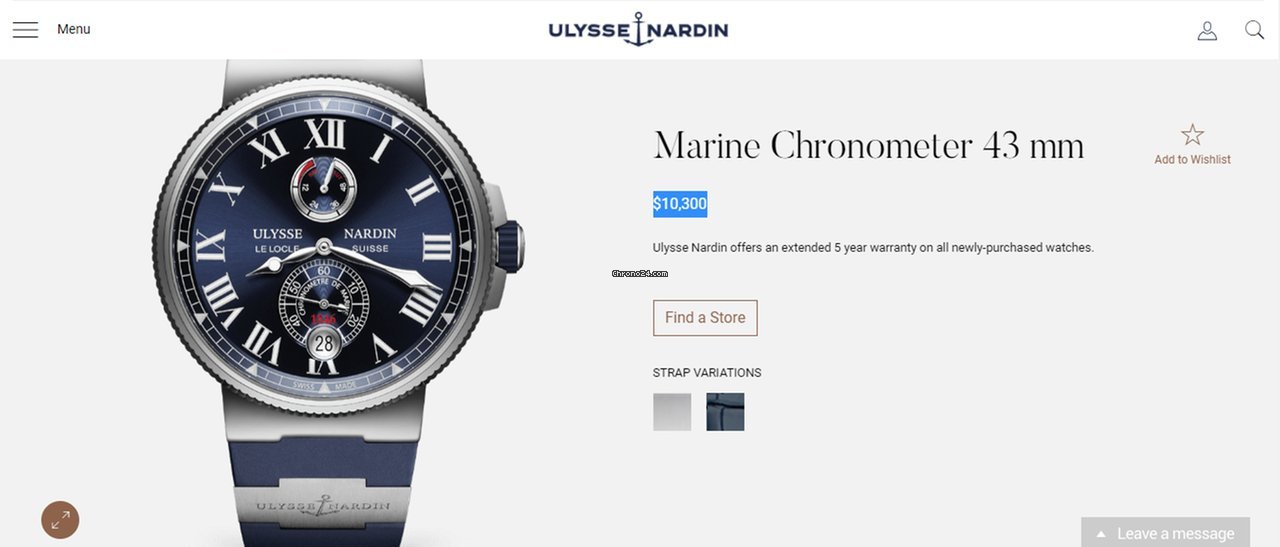 IMG_9081 Ulysse Nardin Marine Chronometer Manufacture Mens watch Unisex Automatic Steel 1183-126-3 43 Replica 6
