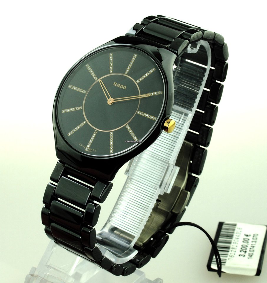 IMG_9081 Rado True Thinline Mens watch Unisex Quartz Ceramic R27741702 Replica 6