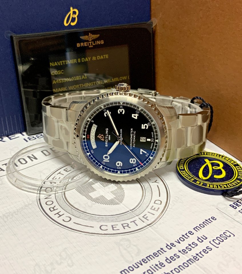 IMG_9081 Breitling Aviator 8 Mens watch Unisex Automatic Steel A45330101B1X1 Replica 6