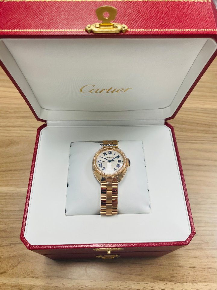 IMG_9081 Cartier Cle de Cartier Womens watch Automatic Rose gold WJCL0003 Replica 6