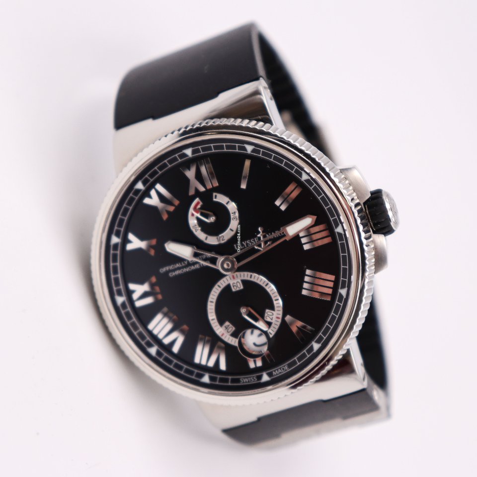 IMG_9081 Ulysse Nardin Marine Chronometer Manufacture Mens watch Unisex Automatic Steel 1183-122-3 42 Replica 6