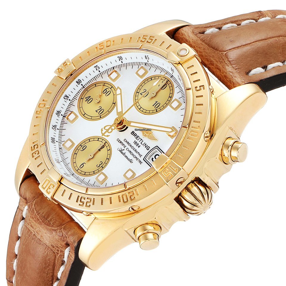 IMG_9081 Breitling Chrono Cockpit Mens watch Unisex Automatic Yellow gold K13358 Replica 6