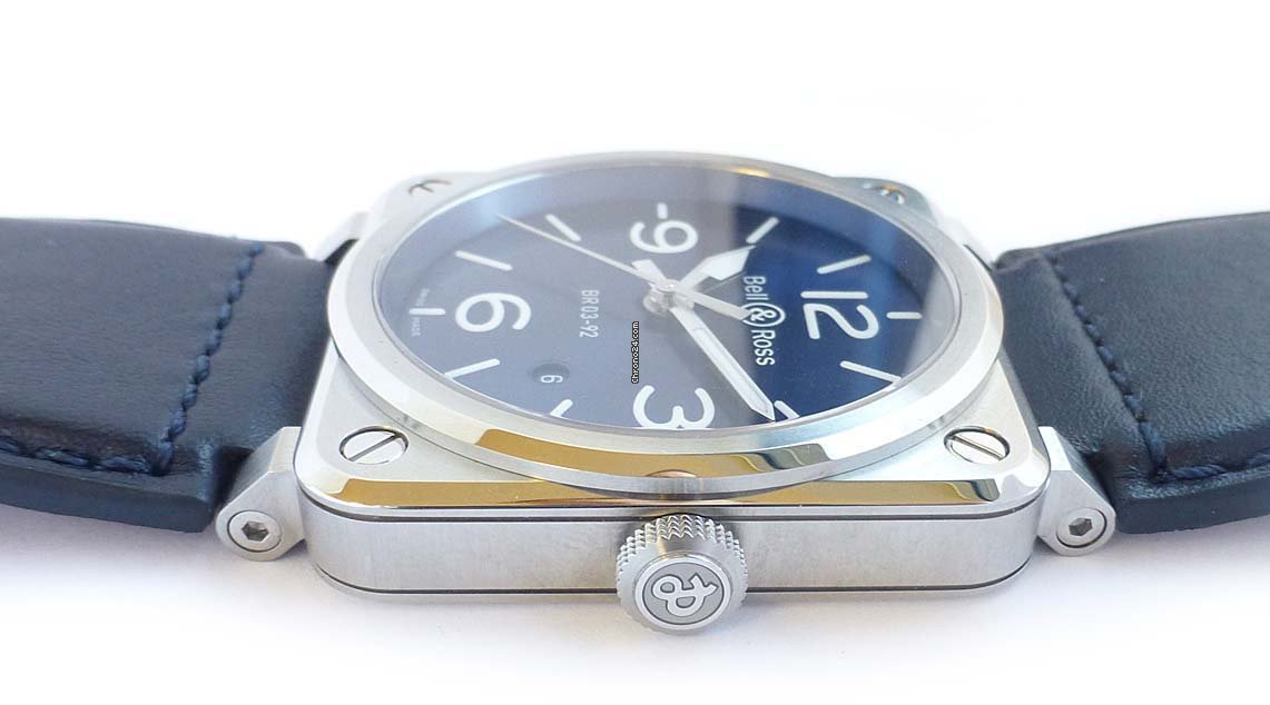 IMG_9081 Bell & Ross BR 03-92 Steel Mens watch Unisex Automatic Steel BR0392-BLU-ST SCA Replica 6