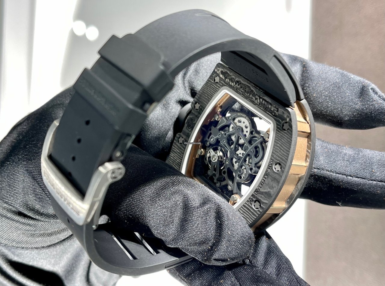 Richard Mille RM 055 Mens watch Unisex Manual winding Rose gold RM 055 Bubba Watson Replica 6