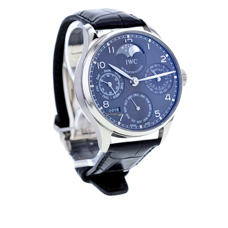 IMG_9081 IWC Portuguese Perpetual Calendar Mens watch Unisex Automatic White gold Ref. 502218 Replica 6
