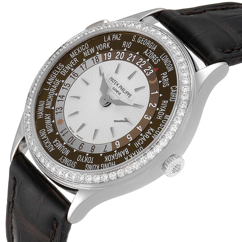 Patek Philippe World Time Mens watch Unisex Automatic White gold 7130G Replica 6
