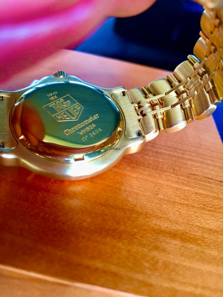IMG_9081 TAG Heuer 6000 Mens watch Unisex Automatic Yellow gold 3606 Replica 6