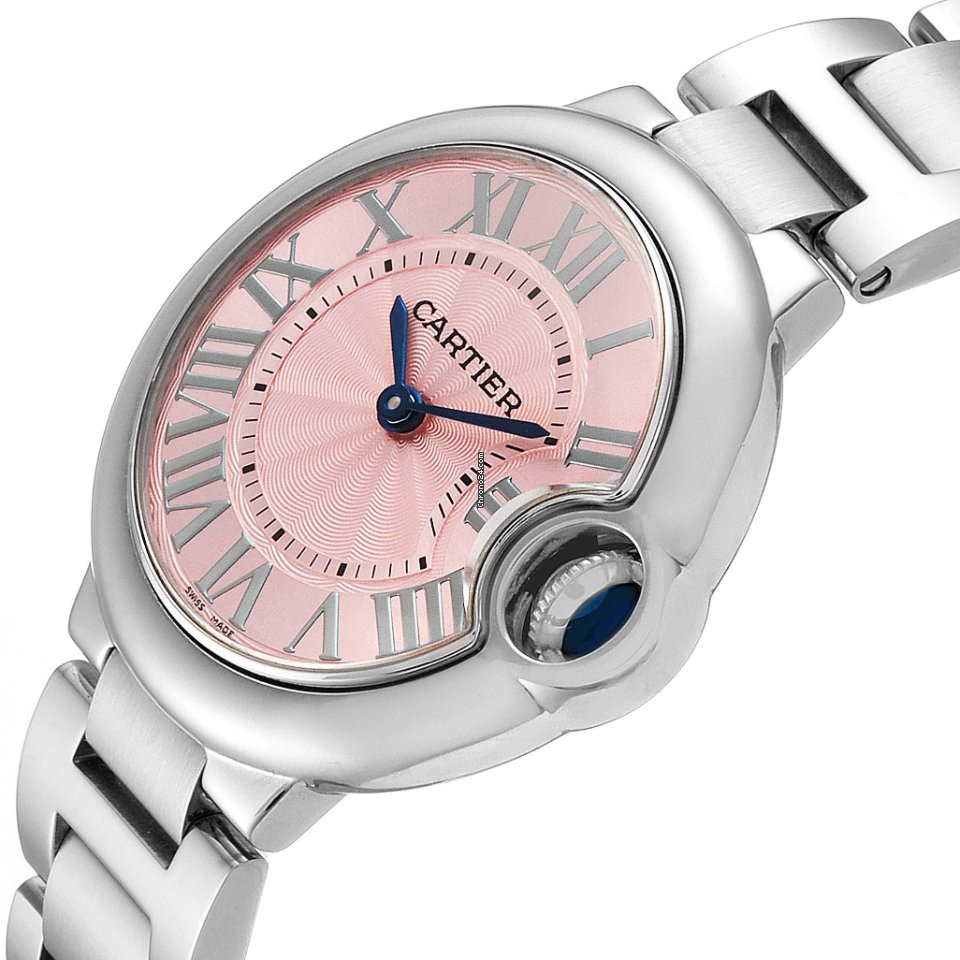 IMG_9081 Cartier Ballon Bleu 33mm Womens watch Quartz Steel WSBB0033 Replica 6