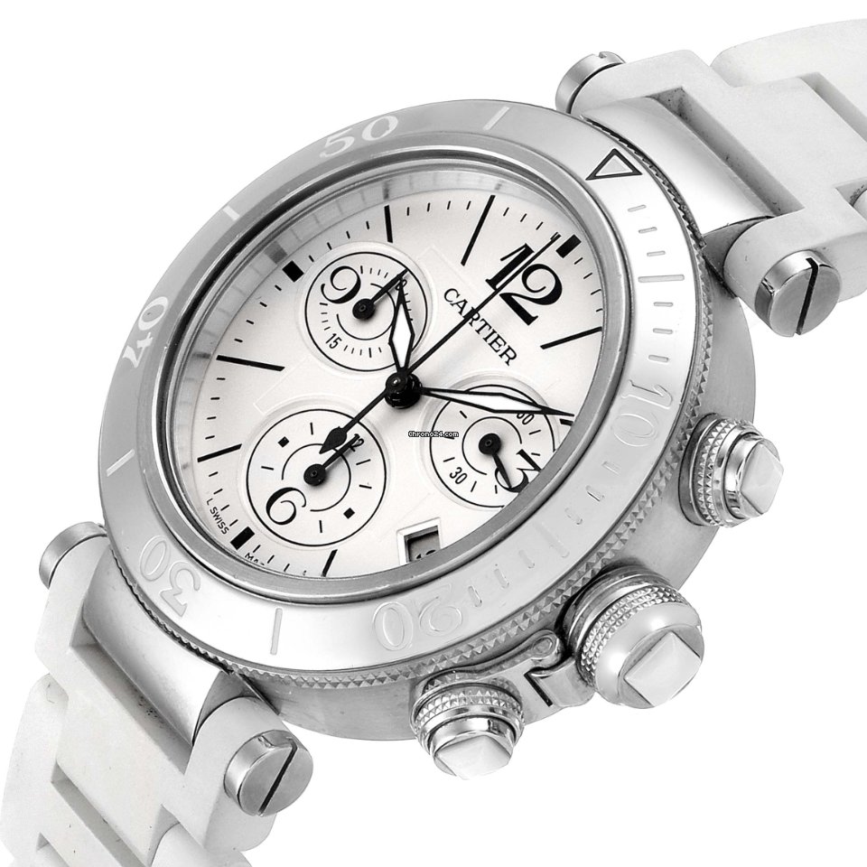 IMG_9081 Cartier Pasha Seatimer Mens watch Unisex Quartz Steel W3140005 Replica 6