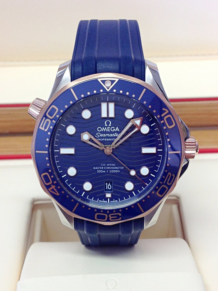 Omega Seamaster Diver 300 M Mens watch Unisex Automatic Gold Steel 210.22.42.20.03.002 Replica 6
