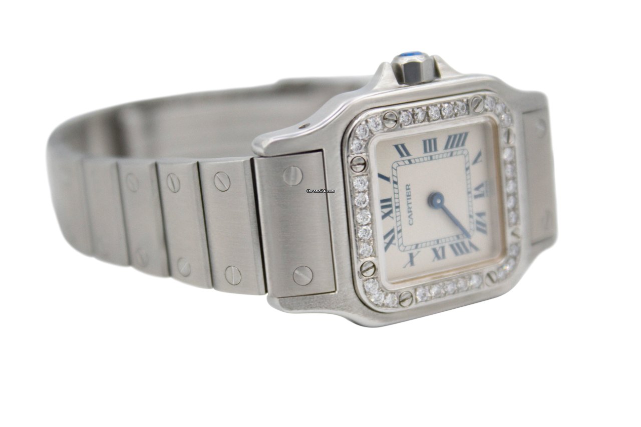 IMG_9081 Cartier Santos Galbee Womens watch Quartz Steel 1565 Replica 6