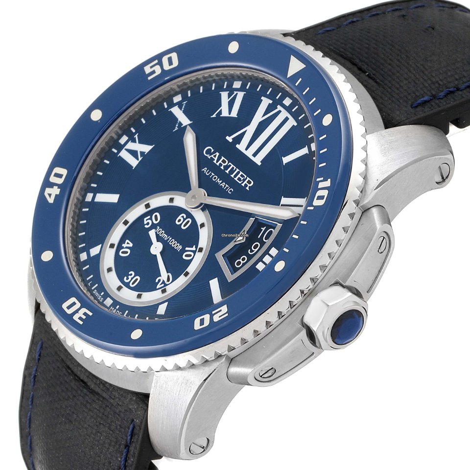 IMG_9081 Cartier Calibre de Cartier Diver Mens watch Unisex Automatic Steel WSCA0011 Replica 6
