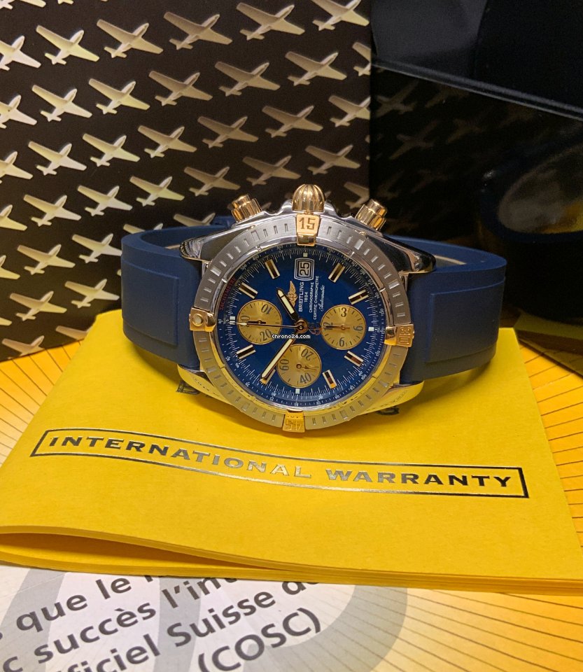 IMG_9081 Breitling Chronomat Evolution Mens watch Unisex Automatic Gold Steel B13356 Replica 6