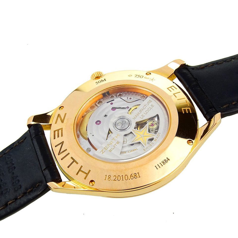 IMG_9081 Zenith Elite Ultra Thin Mens watch Unisex Automatic Rose gold 18.2010.681 Replica 6