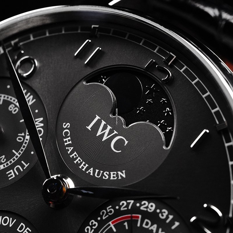IMG_9081 IWC Portuguese Perpetual Calendar Mens watch Unisex Automatic White gold IW502218 Replica 6